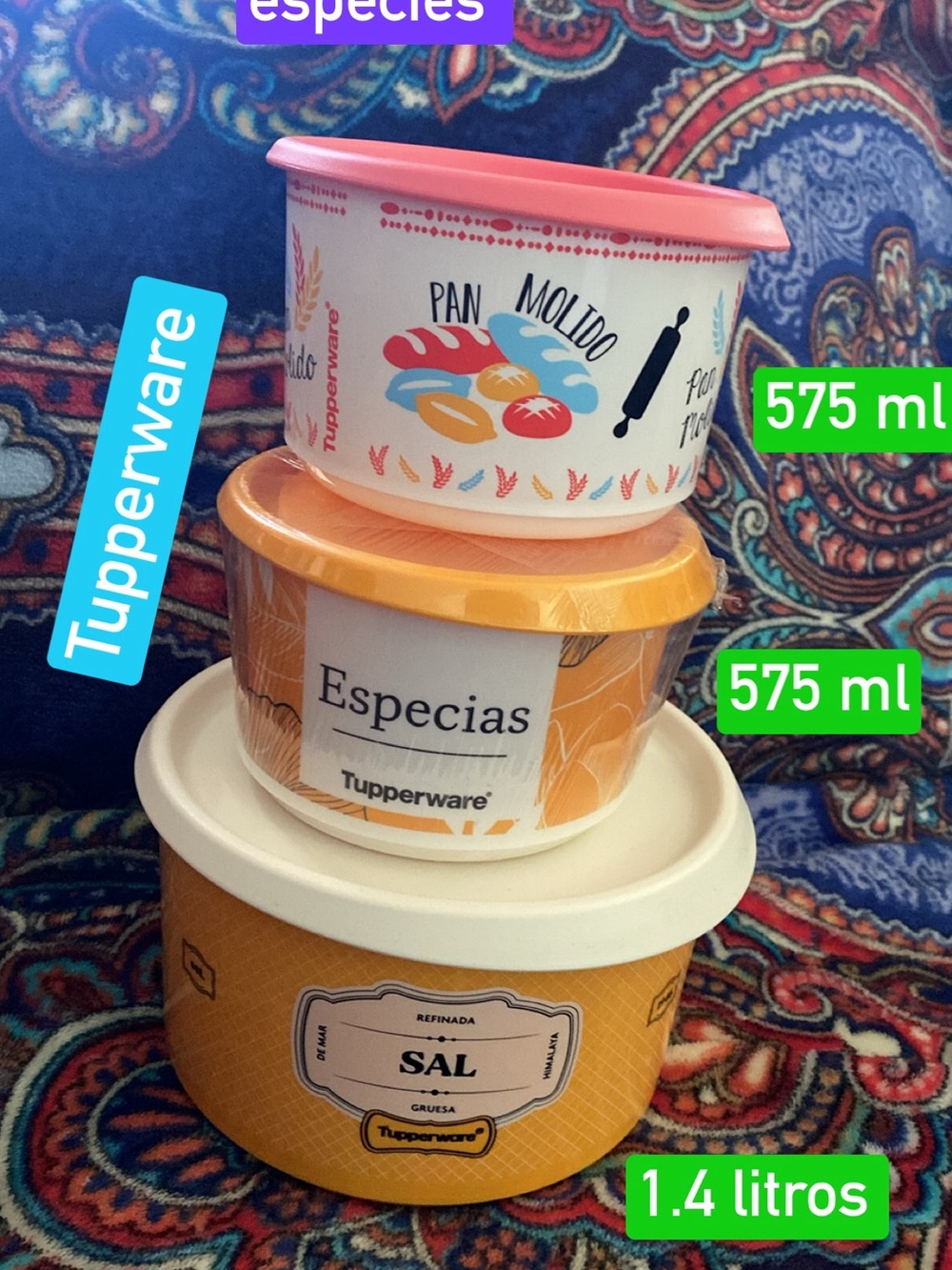 Tupperware food storage containers